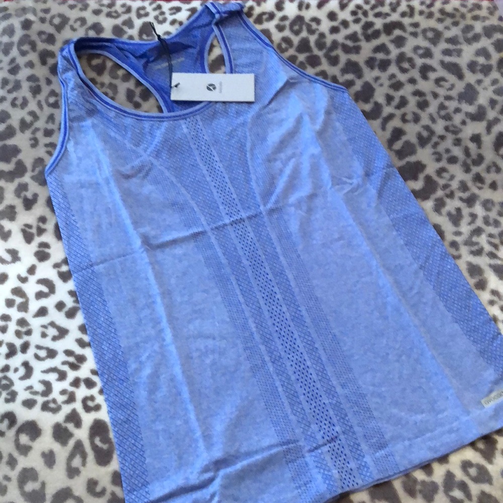 Avocado Sapphire Blue Purple AVO-Tech Racerback Tank Top Size Large